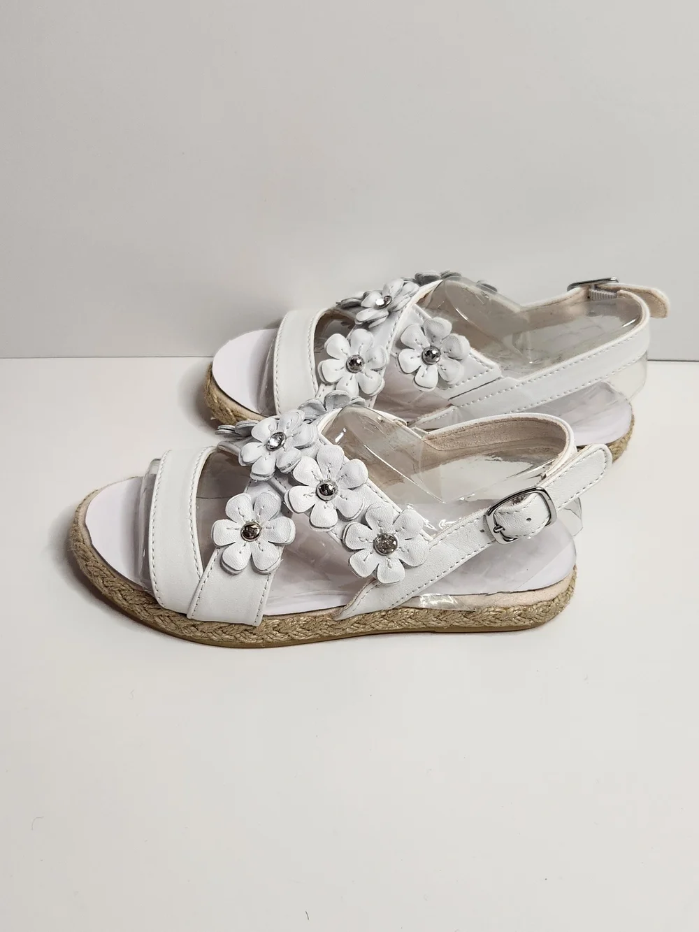 UGG Toddler Allairey White and Silver Sandals